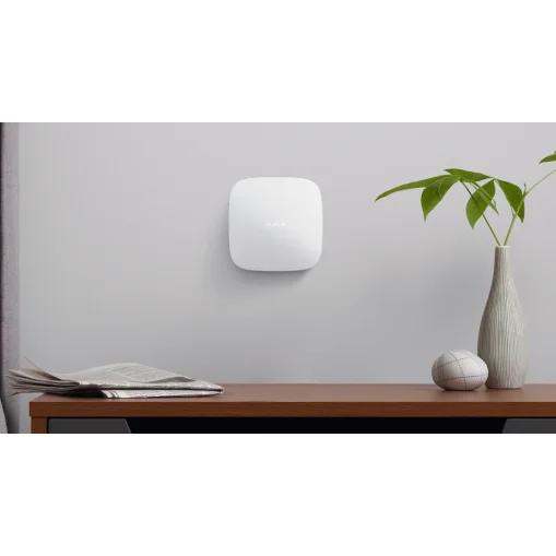 Ajax Hub white EU – Zentrale Steuereinheit für Ihr Sicherheitssystem mit zuverlässiger Funkkommunikation