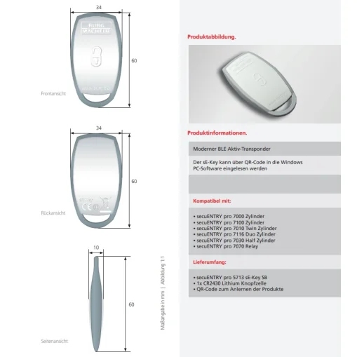 Burg Wächter secuENTRY 5713 sE-Key