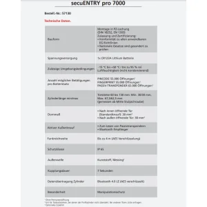 Burg Wächter secuENTRY pro 7000 Zylinder