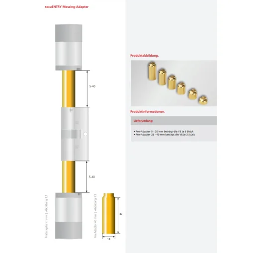 Burg Wächter secuENTRY pro Adapter 15mm