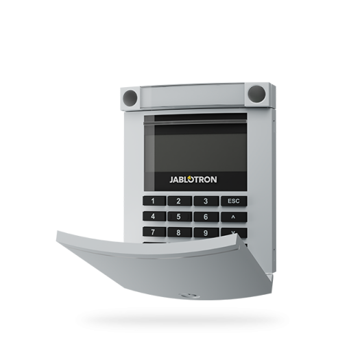 Jablotron JA-114E-GR Bus- Zugangsmodul mit LCD Display, Tastatur und RFID- Lesegerät - Grau