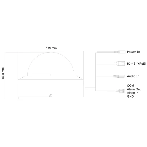 Provision DAI-340IPEN-28 20m IR 4MP DDA Analytics fixed Lens Dome/Turret Anti-Vandal Camera