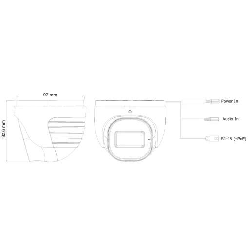 Provision DI-340IPEN-28 20m IR 4MP KI-Analyse Fixed Lens Dome/Turret Camera