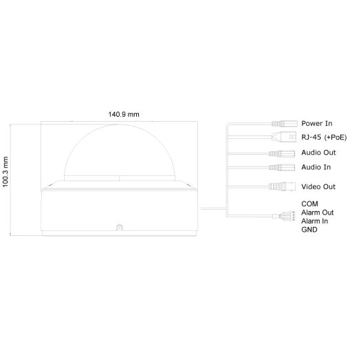 Provision DAI-380IPE-MVF 40M IR 8MP Motorized Vari-Focal Vandal-Proof Dome