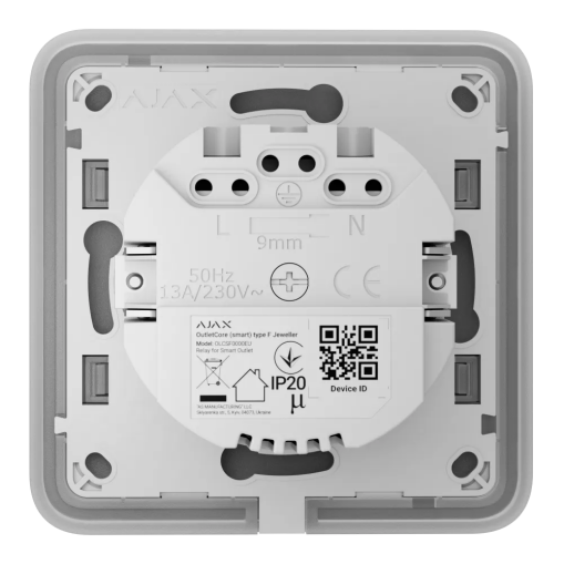 Ajax OutletCore EU – Smarte Steckdose zur Fernsteuerung und Energieüberwachung elektrischer Geräte