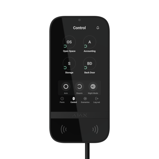 Superior KeyPad TouchScreen Fibra black EU