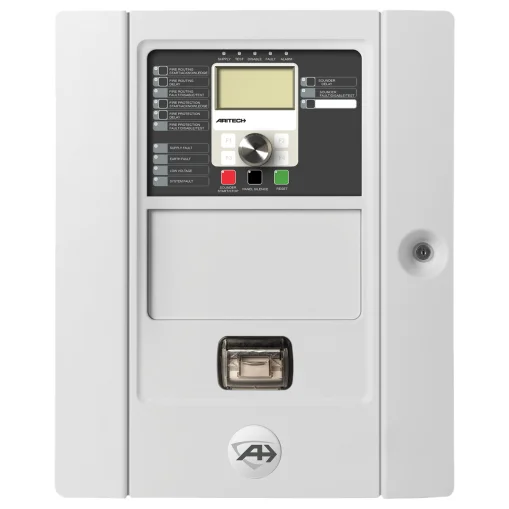 2X Brandmeldezentrale, adressierbar, 2 Ring, großes Gehäuse, mit integriertem Drucker