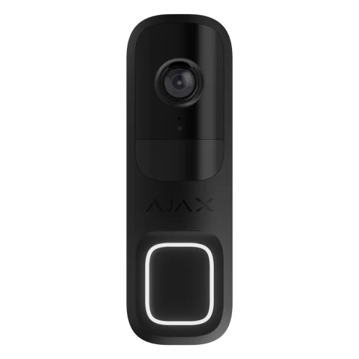 Ajax DoorBell black – Kabellose Türklingel mit hochwertigem Design und schneller Reaktion auf Knopfdruck
