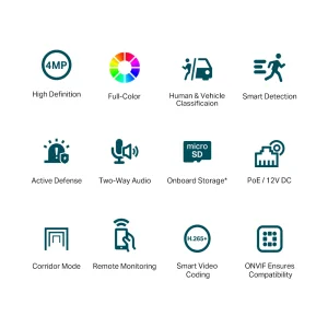 VIGI 4MP Full-Color Turret Network Camera