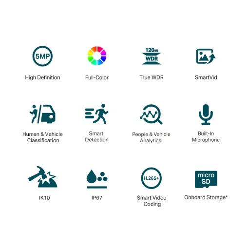 VIGI 5MP Vollfarb-Dome-Netzwerkkamera