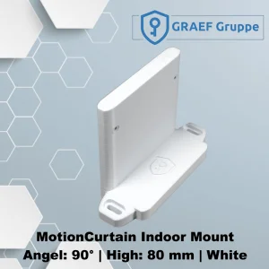 MotionCurtain Indoor Mount 90&deg; 80mm High White