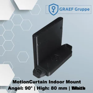 MotionCurtain Indoor Mount 90&deg; 80mm High Black