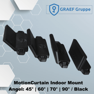 MotionCurtain Indoor Mount Black  45° / 60° /...